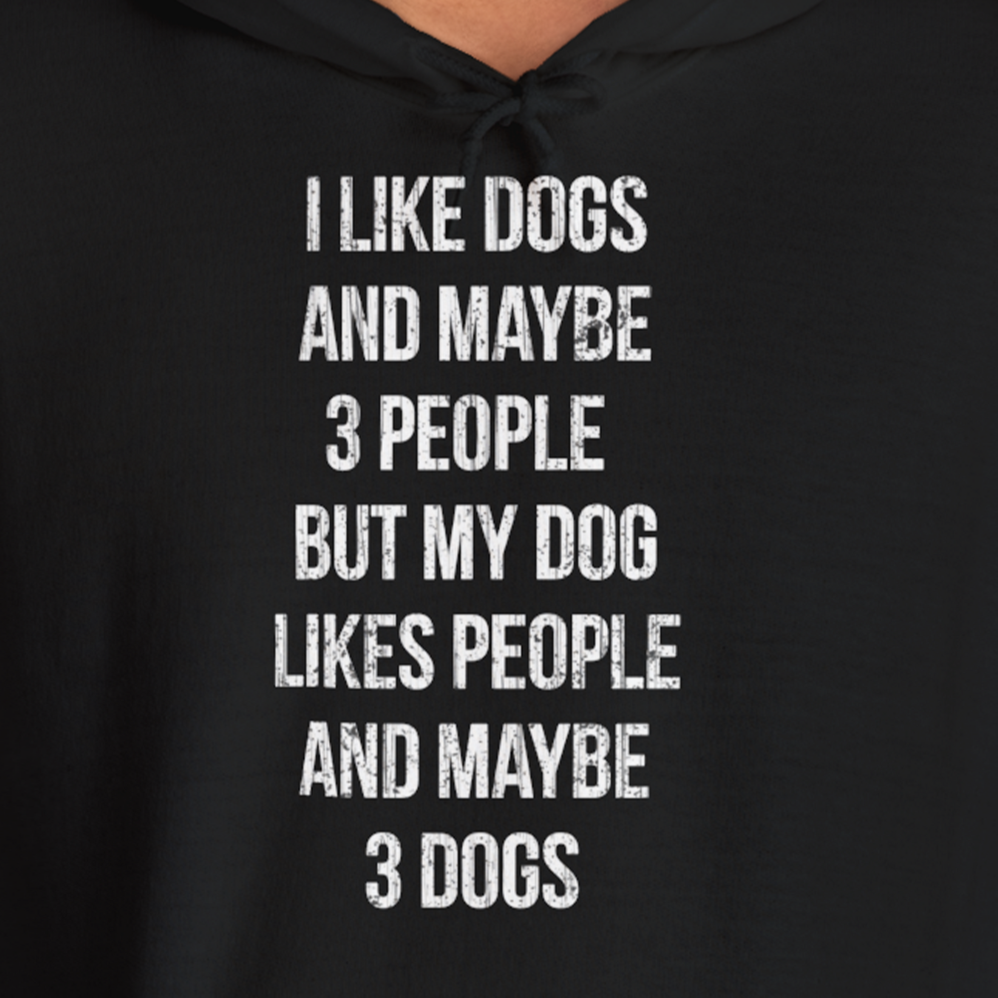 I Like Dogs And Maybe 3 People..., Unisex Hoodie-Kapuzi mit lustigem Spruch für Hundefreunde, Design by Dog Gang