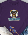 Allright Come And Get It, Volume 2, Women's T-Shirt-Purple, a cool and stylish design with a funny saying from Dog Gang