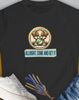 Allright Come And Get It, Volume 4, Women's T-Shirt-Black. A perfect gift for dog lovers and dog owners. Design by Dog Gang
