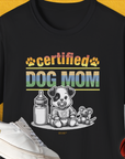 Dog Mom Series, Volume 1, Unisex T-Shirt-Black, Design by Dog Gang