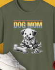 Dog Mom Series, Volume 2, Unisex T-Shirt-Military Green, Design by Dog Gang
