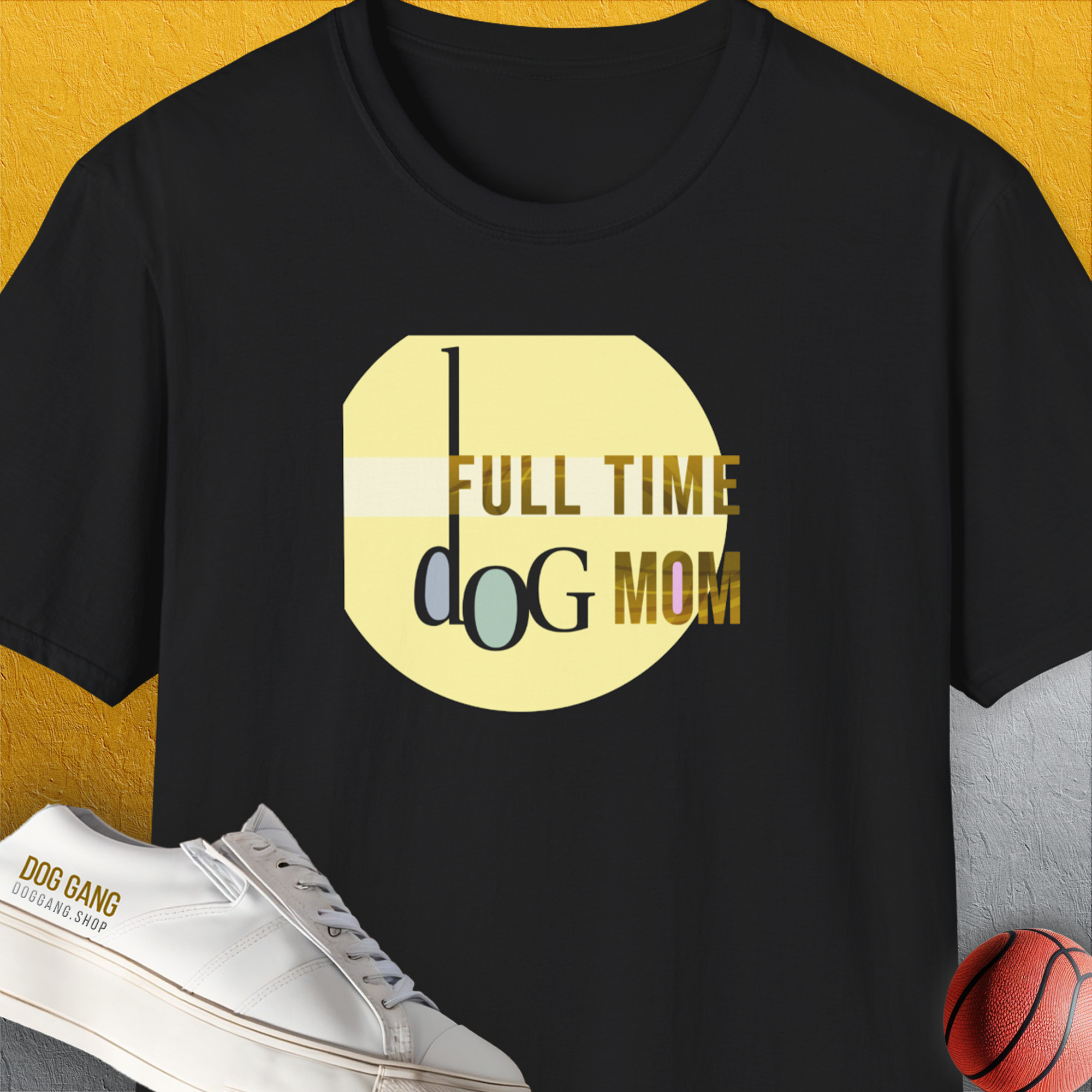 Dog Mom Series, Volume 4, Unisex T-Shirt-Black, Design by Dog Gang