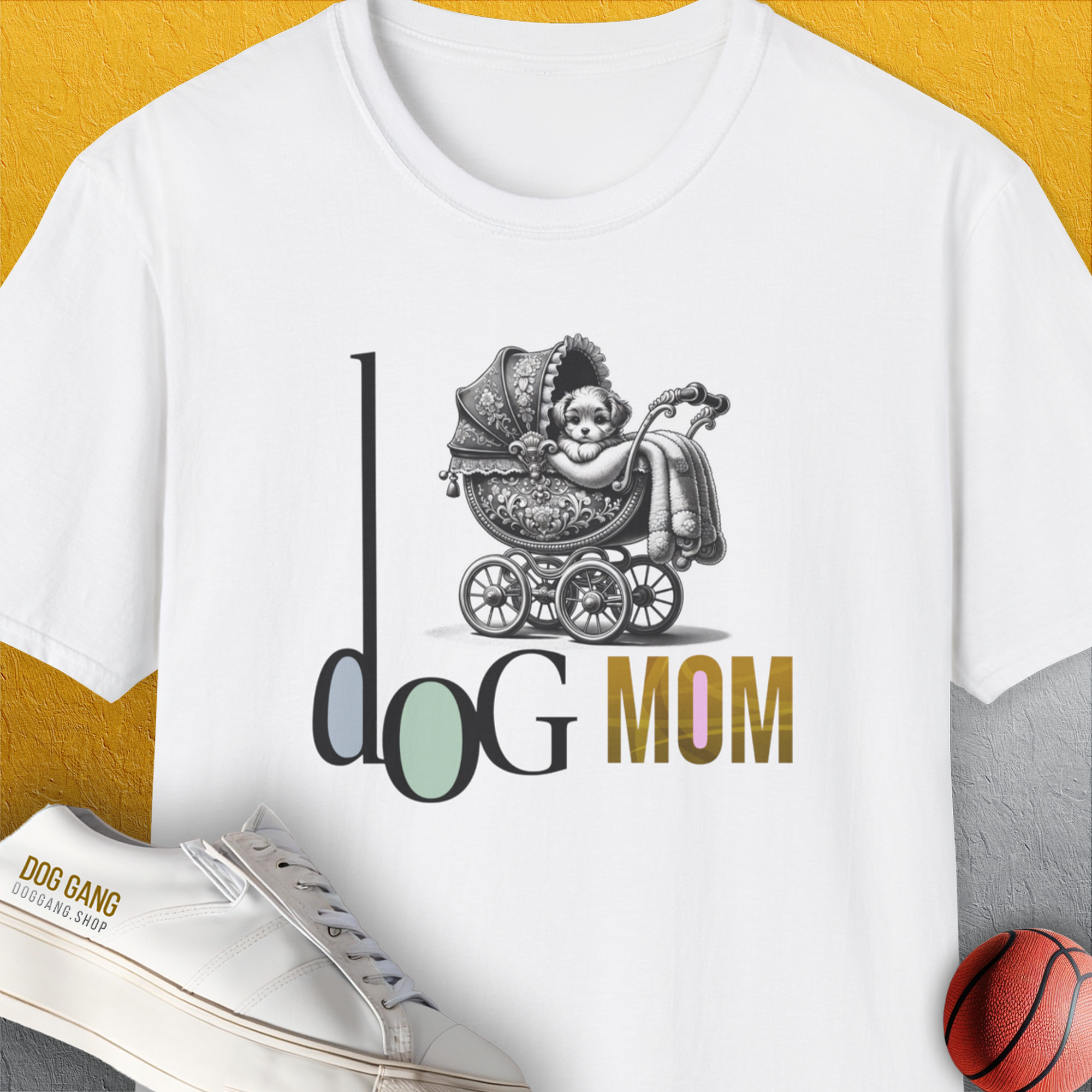 Dog Mom Series, Volume 5, Unisex T-Shirt-White, a cool and stylish design with a funny saying from Dog Gang