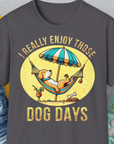 I Really Enjoy Those Dog Days, Unisex T-Shirt-Charcoal-bequemes Shirt mit lustigem Spruch für Hundebesitzer, Design by Dog Gang