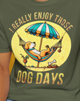 I Really Enjoy Those Dog Days, Unisex T-Shirt-lustiges Shirt für Hundefreunde, lustiger Spruch mit Hund, Design by Dog Gang