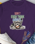 Don't Even Think About It..., Volume 3, Women's T-Shirt-Purple, a cool and stylish design with a funny saying from Dog Gang