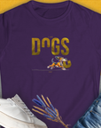 DOGS Series (D-GS), Volume 2, Women's T-Shirt-Purple. A perfect gift for dog lovers and dog owners. Design by Dog Gang