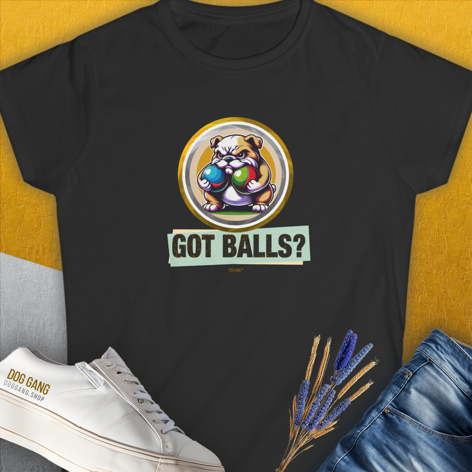 Got Balls? Volume 2, Women's T-Shirt-Black. A perfect gift for dog lovers and dog owners. Design by Dog Gang