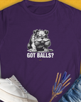 Got Balls? Volume 3, Women's T-Shirt-Purple. A perfect gift for dog lovers and dog owners. Design by Dog Gang