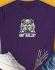 Got Balls? Volume 4, Women's T-Shirt-Purple, a cool and stylish design with a funny saying from Dog Gang