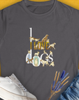 I Love Dogs - Series I, Volume 1, Women's T-Shirt-Charcoal. A dog-themed Design from Dog Gang