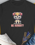 Me Hungry? Volume 1, Women's T-Shirt-Black. A perfect gift for dog lovers and dog owners. Design by Dog Gang