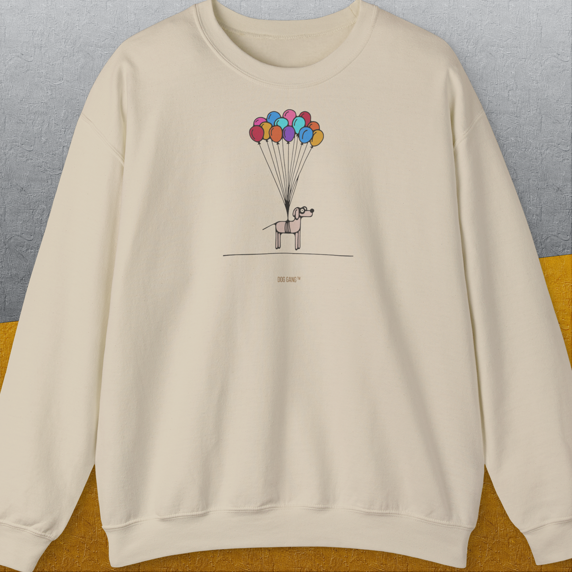 The Dog Gang Minimalistic Series I, Volume 2, Unisex Sweatshirt-Sand-Design by Dog Gang