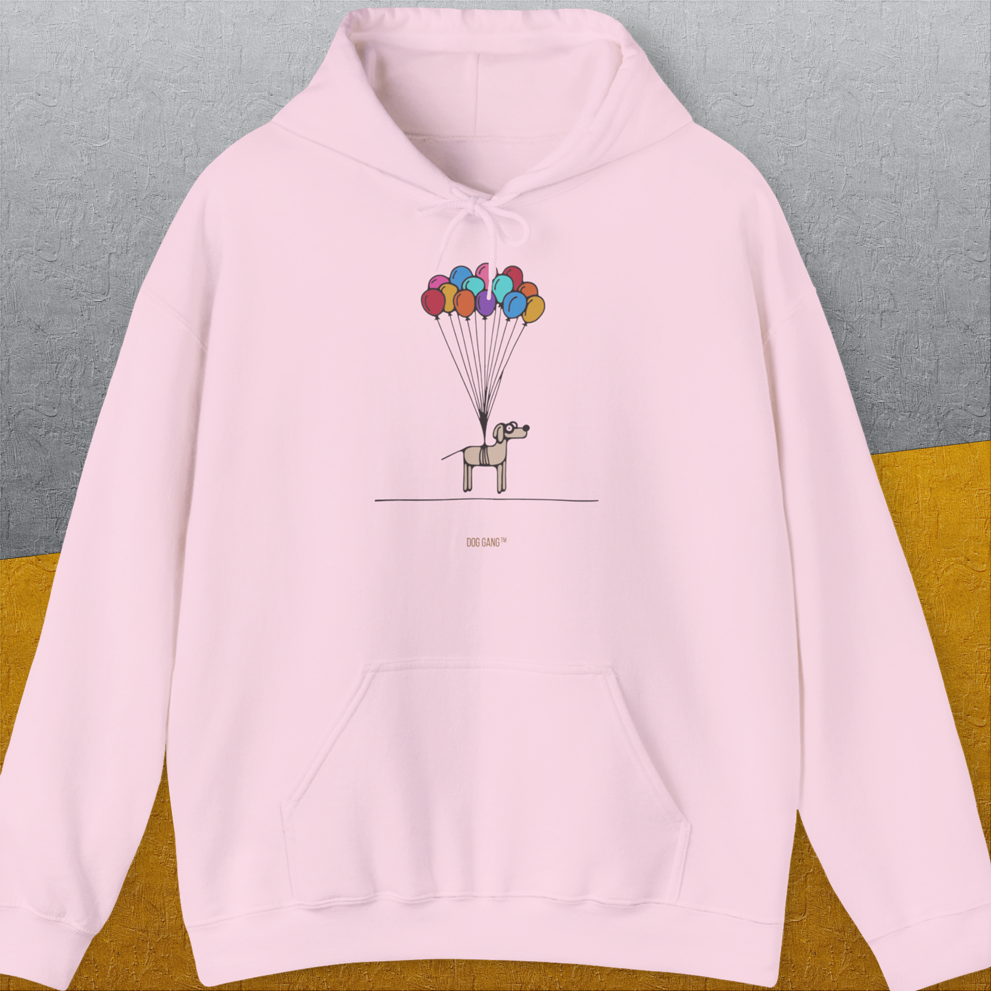 The Dog Gang Minimalistic Series I, Volume 2, Unisex Hoodie-Light Pink. A perfect gift for dog lovers and dog owners. Design by Dog Gang