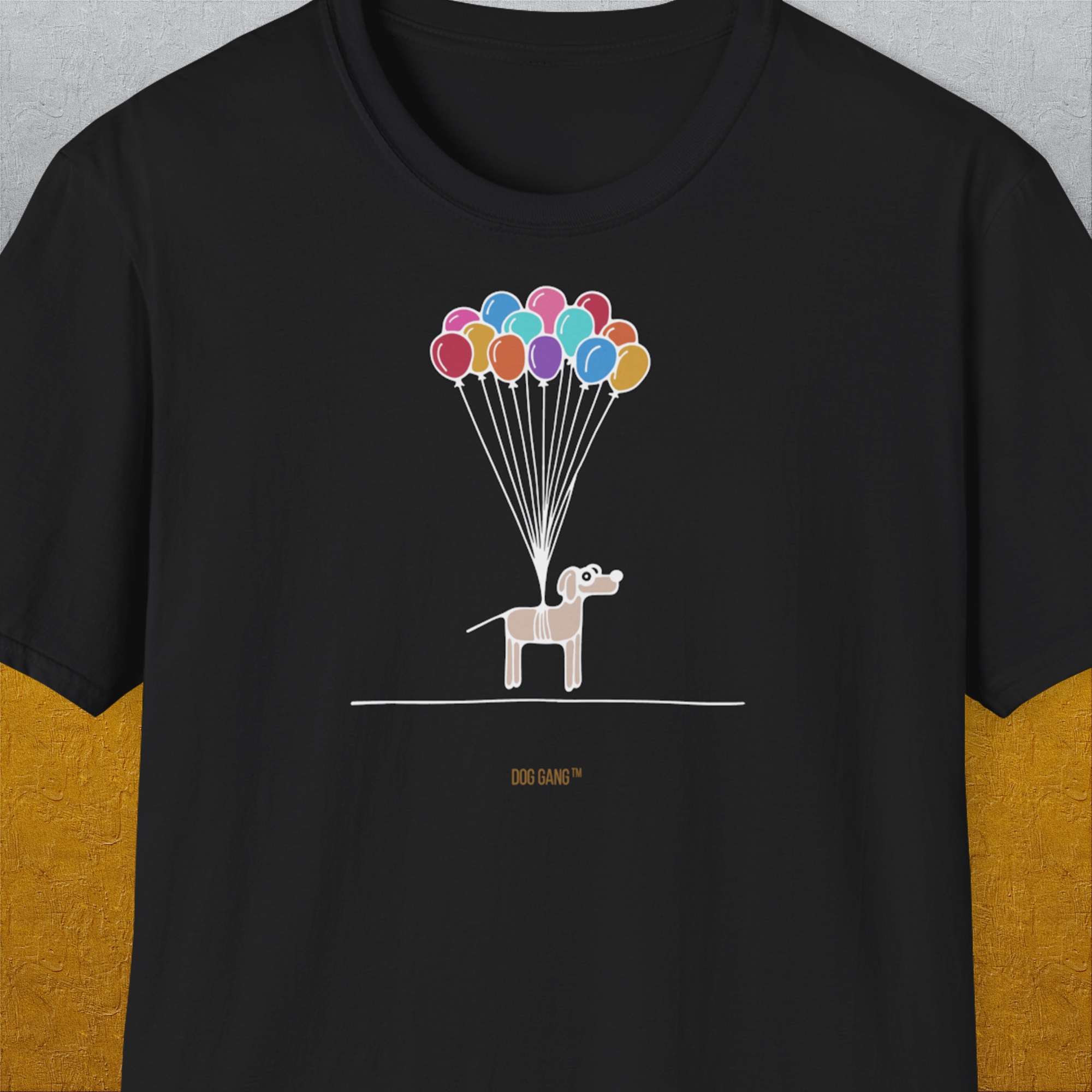 The Dog Gang Minimalistic Series I, Volume 2, Unisex T-Shirt-Black-Design made by Dog Gang