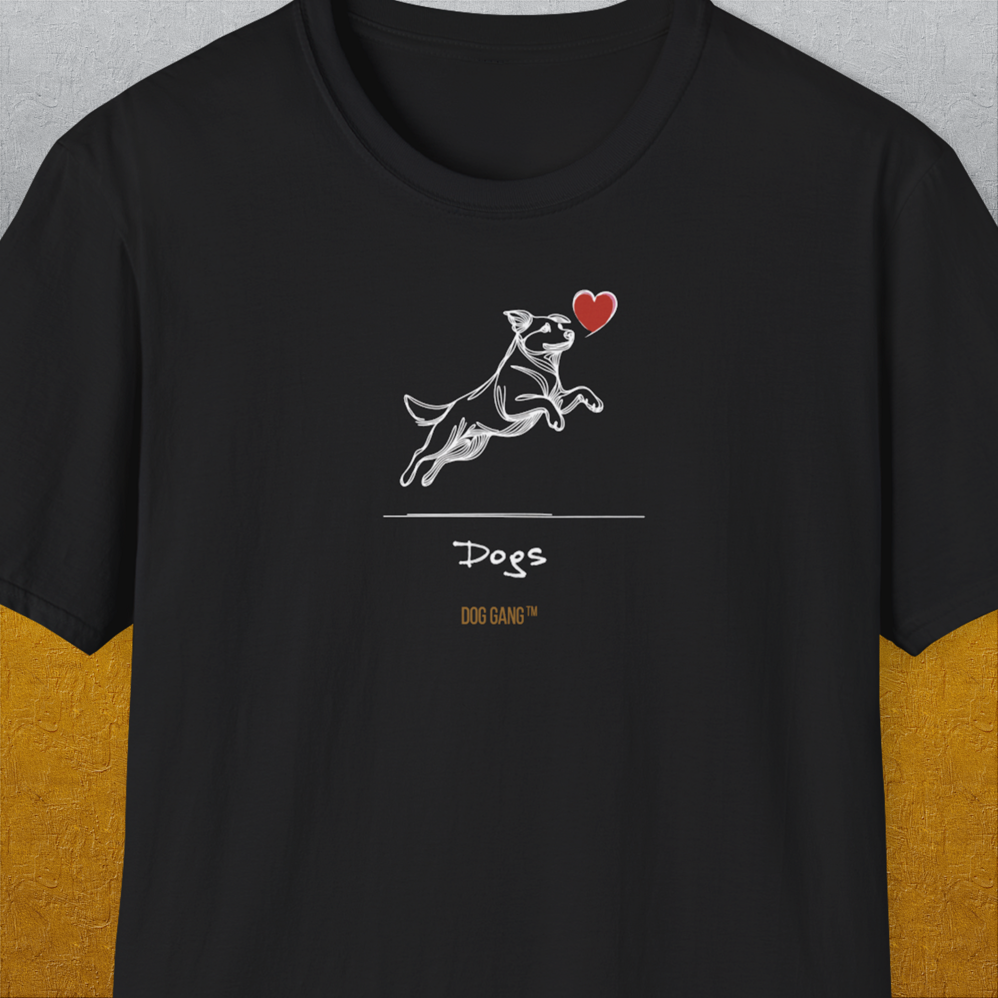 The Dog Gang Minimalistic Series I, Volume 3, Unisex T-Shirt-Black-Design made by Dog Gang