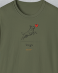 The Dog Gang Minimalistic Series I, Volume 3, Unisex T-Shirt-Military Green-Design made by Dog Gang