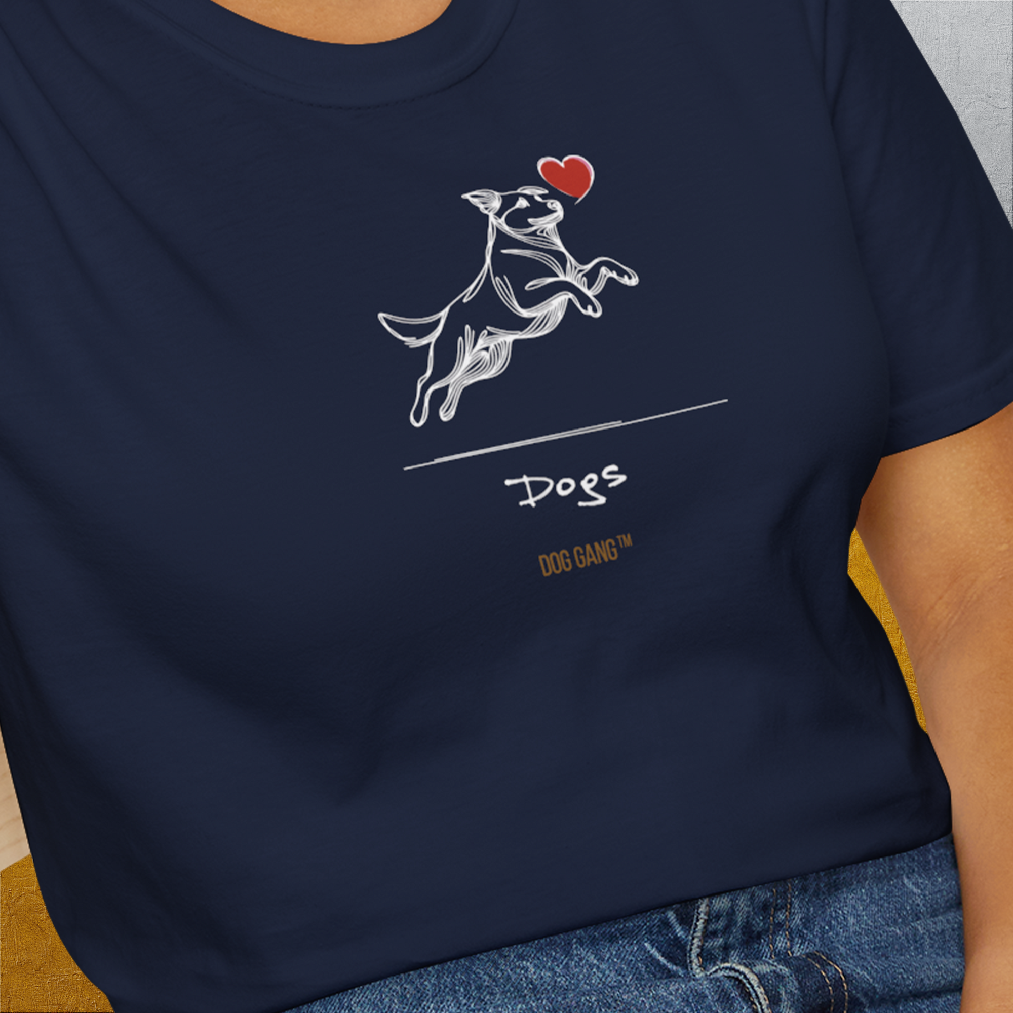 The Dog Gang Minimalistic Series I, Volume 3, Unisex T-Shirt-. A perfect gift for dog lovers and dog owners. Design by Dog Gang