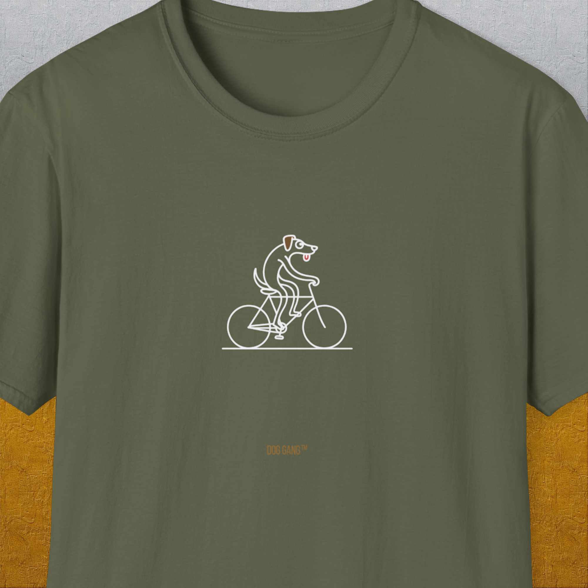 The Dog Gang Minimalistic Series I, Volume 4, Unisex T-Shirt-Military Green-Design made by Dog Gang