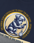 One Human Year = Ten Dog Years, Volume 2, Unisex T-Shirt-. A dog-themed Design from Dog Gang