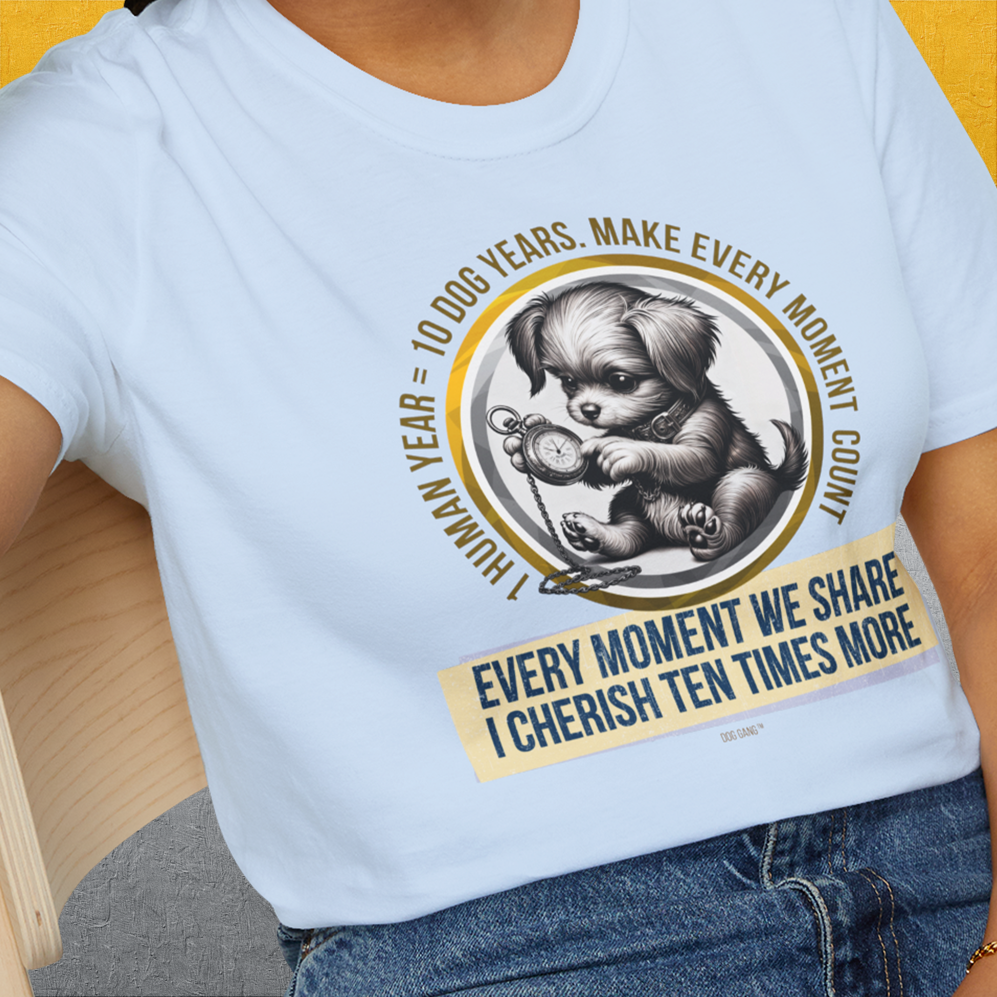 One Human Year = Ten Dog Years, Volume 4, Unisex T-Shirt-Design made by Dog Gang