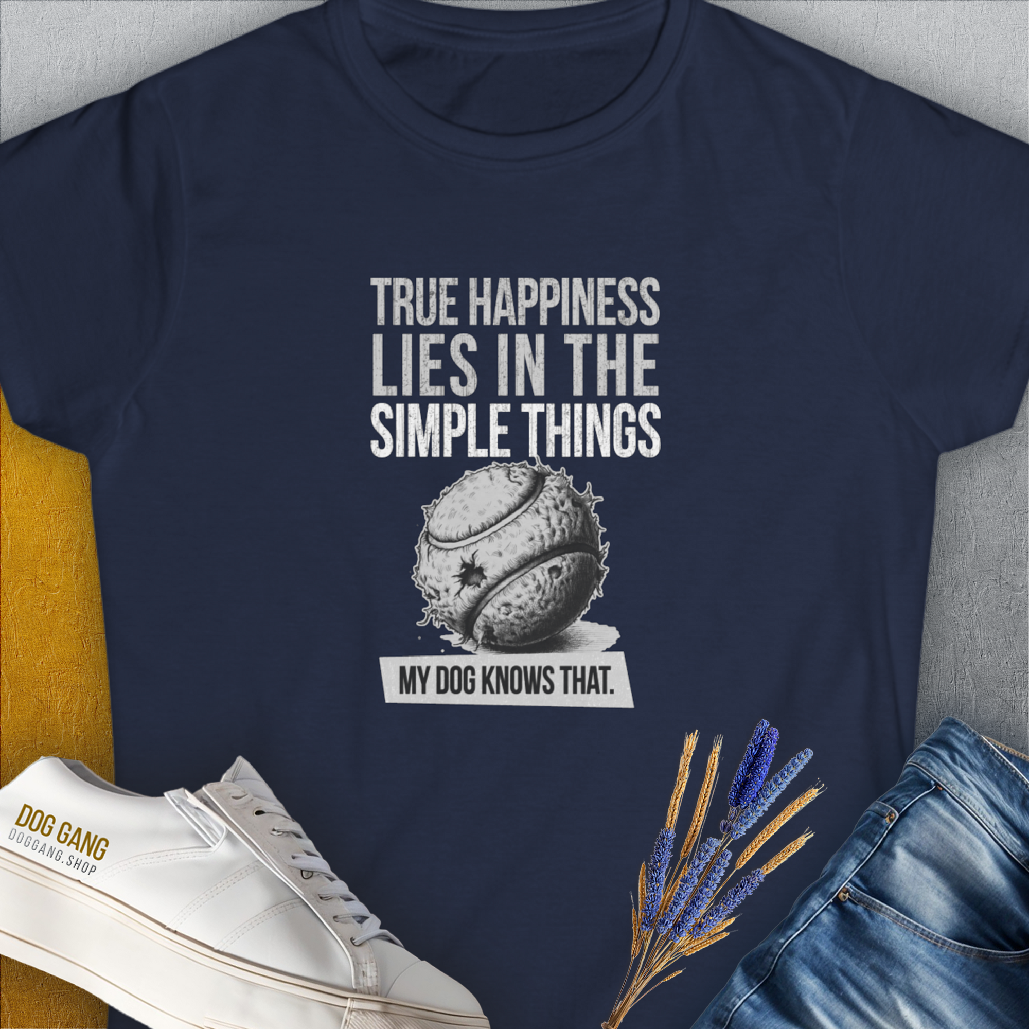 True Happiness Series One, Volume 1, Women's T-Shirt-Navy, a cool and stylish design with a funny saying from Dog Gang