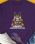 Beware Of The Undercover Police Dogs, Volume 1, Women's T-Shirt-Purple. A perfect gift for dog lovers and dog owners. Design by Dog Gang