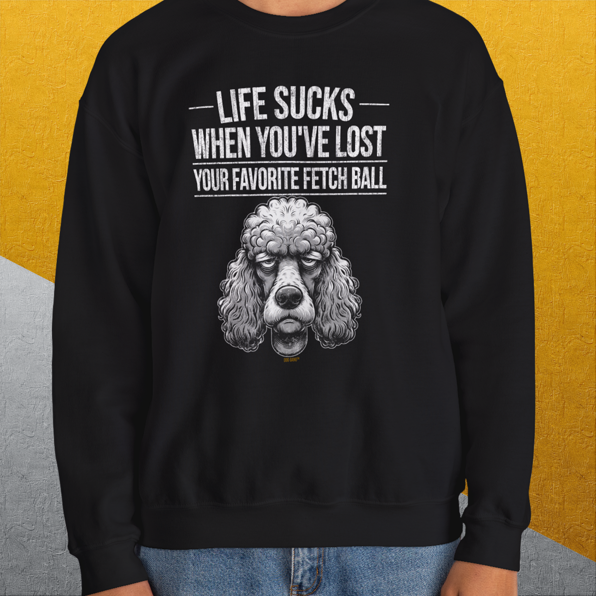 Life Sucks When You've Lost Your Favorite Fetch Ball, Volume 7, Unisex Sweatshirt-für Hundebesitzer, lustiges Shirt, Design by Dog Gang