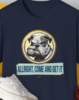 Allright Come And Get It, Volume 1, Unisex T-Shirt-Navy, Design by Dog Gang