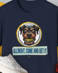 Allright Come And Get It, Volume 2, Unisex T-Shirt-Navy, Design by Dog Gang
