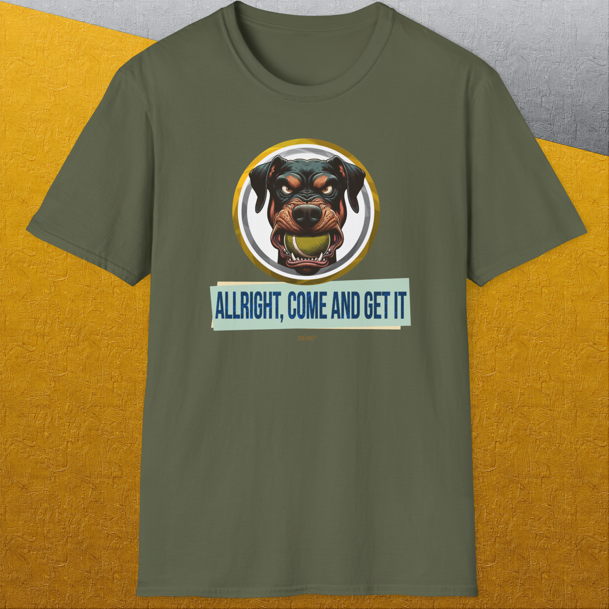 Allright Come And Get It, Volume 2, Unisex T-Shirt-. A dog-themed Design from Dog Gang