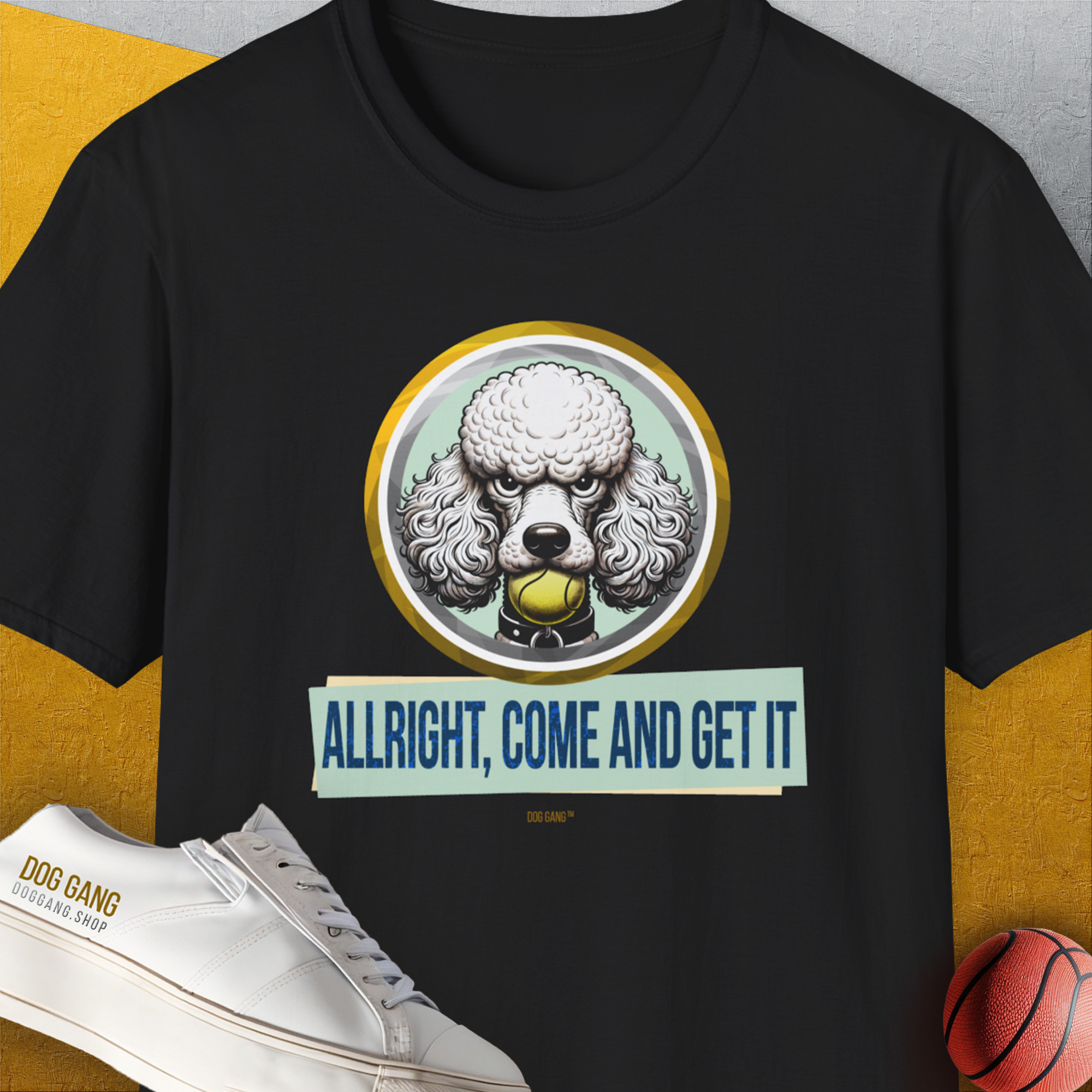 Allright Come And Get It, Volume 3, Unisex T-Shirt-Black, Design by Dog Gang