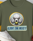 Allright Come And Get It, Volume 3, Unisex T-Shirt-Military Green, Design by Dog Gang