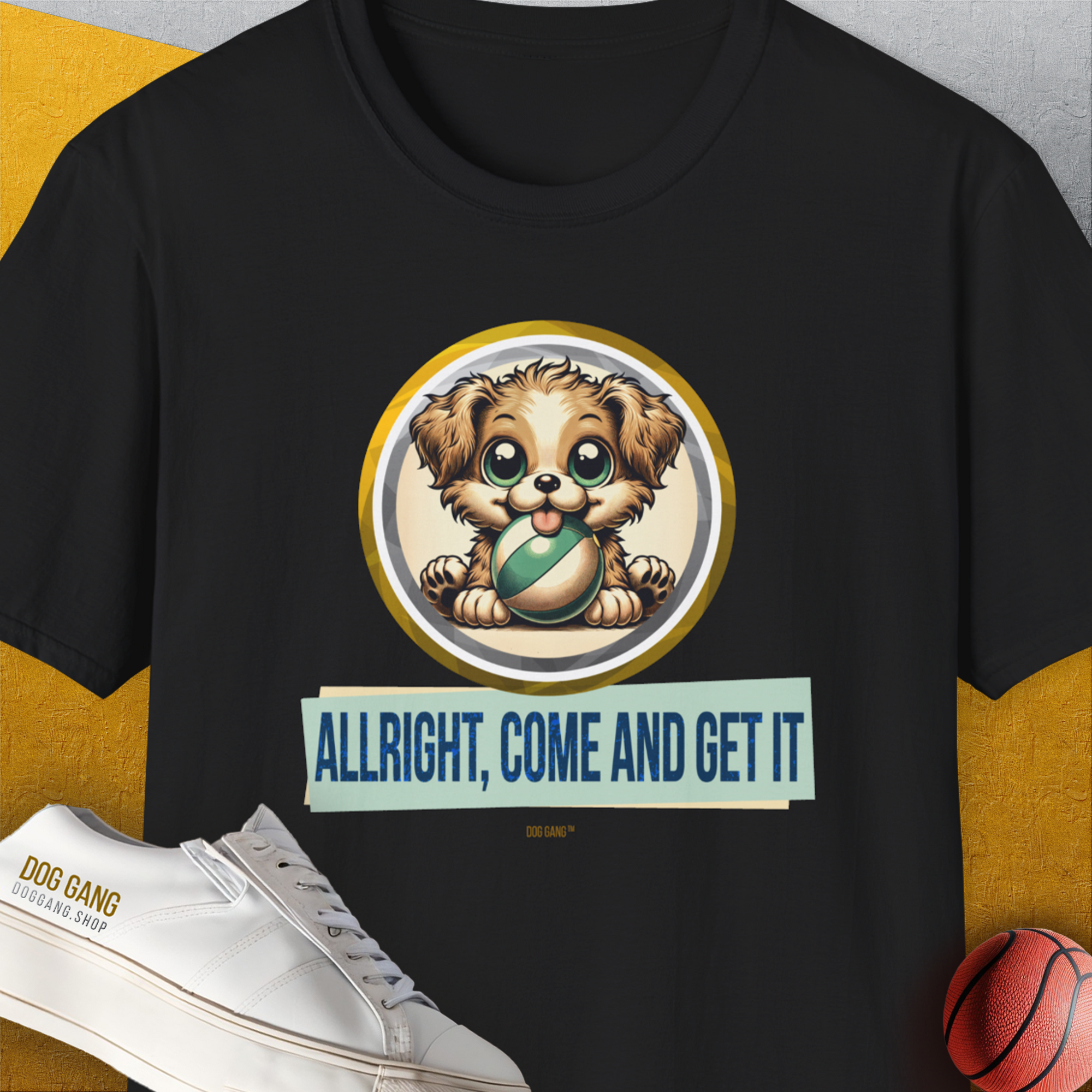 Allright Come And Get It, Volume 4, Unisex T-Shirt-Black, Design by Dog Gang