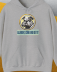 Allright Come And Get It, Volume 1, Unisex Hoodie-Sport Grey, Design by Dog Gang