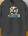 Allright Come And Get It, Volume 1, Unisex Hoodie-Dark Heather, a cool and stylish design with a funny saying from Dog Gang
