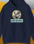 Allright Come And Get It, Volume 1, Unisex Hoodie-Navy, Design by Dog Gang