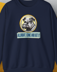 Allright Come And Get It, Volume 1, Unisex Sweatshirt-Navy, Design by Dog Gang