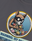 Warning: My Dog Is A Notorious Ball Thief, Volume 1, Unisex T-Shirt-. A dog-themed Design from Dog Gang