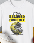 Beloved Favorite, Volume 1, Unisex T-Shirt-White. A perfect gift for dog lovers and dog owners. Design by Dog Gang