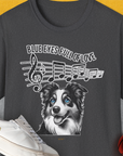 Blue Eyes Full Of Love, Volume 3 (Border Collie), Unisex T-Shirt-Dark Heather, Design by Dog Gang