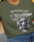 Blue Eyes Full Of Love, Volume 4 (Weimaraner), Unisex T-Shirt-, a fun and stylish design for dog lovers from Dog Gang