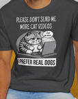 Cat Videos Series, Volume 1, Unisex T-Shirt-humorvolles Hundeshirt, lustiger Spruch mit Hund, Design by Dog Gang