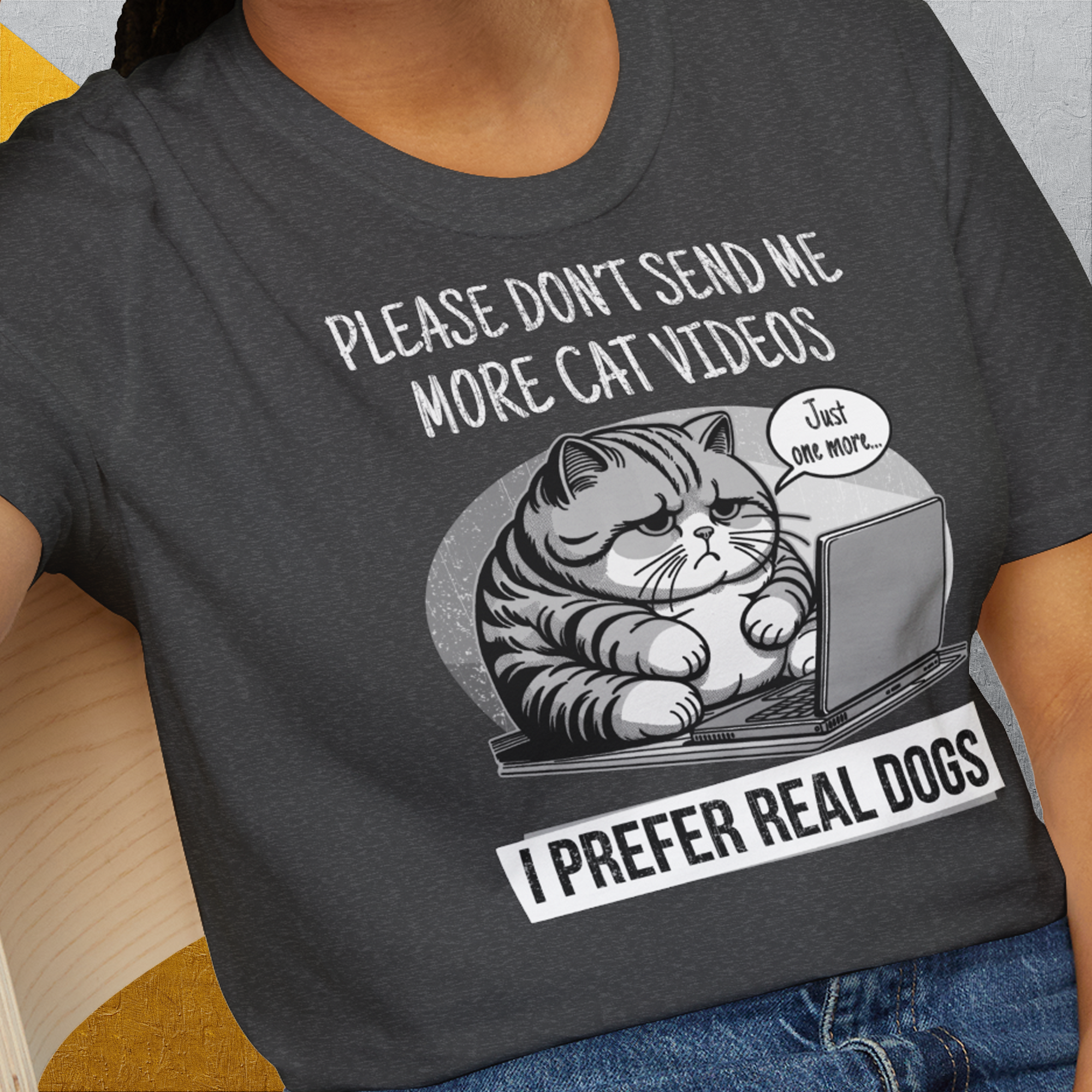 Cat Videos Series, Volume 1, Unisex T-Shirt-lustiges Shirt für Hundeliebhaber, Design by Dog Gang