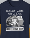 Cat Videos Series, Volume 1, Unisex T-Shirt-Navy-cooles Tee mit lustigem Spruch für Hundefreunde, Design by Dog Gang