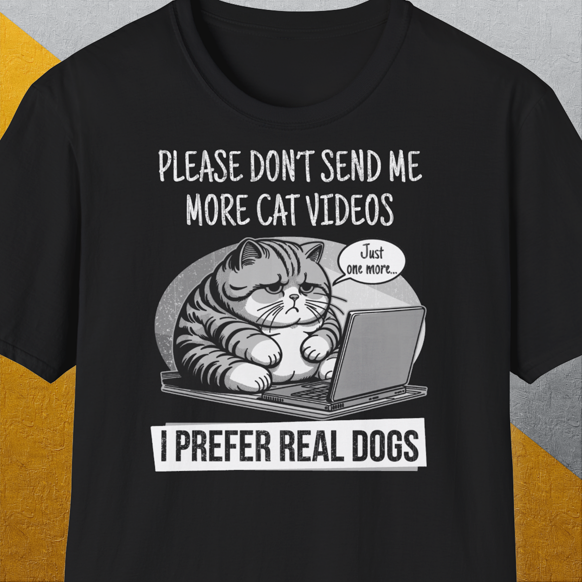 Cat Videos Series, Volume 1, Unisex T-Shirt-Black-originelles und lustiges Hundeshirt, Design by Dog Gang