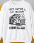 Cat Videos Series, Volume 1, Unisex Sweatshirt-White-für Hundebesitzer und Hundeliebhaber, Design by Dog Gang