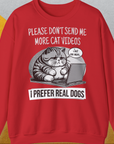 Cat Videos Series, Volume 1, Unisex Sweatshirt-Red-für in- und outdoor, lustiger Spruch für Hundeliebhaber, Design by Dog Gang