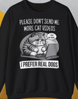 Cat Videos Series, Volume 1, Unisex Sweatshirt-Black-für Hundebesitzer, lustiges Shirt, Design by Dog Gang