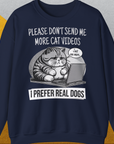 Cat Videos Series, Volume 1, Unisex Sweatshirt-Navy-Sweatshirt für Hundeliebhaber, lustiger Spruch mit Hund, Design by Dog Gang
